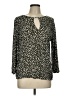 MICHAEL Michael Kors 100% Viscose Animal Print Black 3/4 Sleeve Blouse Size L - photo 1