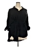 Torrid 100% Rayon Black 3/4 Sleeve Button-Down Shirt Size 5X Plus (5) - photo 1