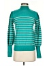Umgee Stripes Teal Turtleneck Sweater Size S - photo 1