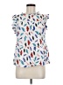 THML White Short Sleeve Blouse Size M - photo 1