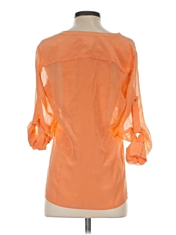 BCBGMAXAZRIA 3/4 Sleeve Silk Top (view 2)