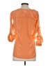 BCBGMAXAZRIA 100% Silk Orange 3/4 Sleeve Silk Top Size S - photo 2