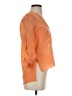 BCBGMAXAZRIA 100% Silk Orange 3/4 Sleeve Silk Top Size S - photo 4