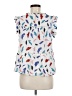 THML White Short Sleeve Blouse Size M - photo 2