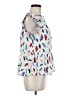 THML White Short Sleeve Blouse Size M - photo 4