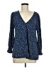 Lands' End Blue Long Sleeve Blouse Size M - photo 1
