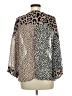 Umgee Animal Print Brown Long Sleeve Blouse Size M - photo 2