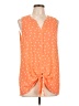 Maurices 100% Polyester Orange Sleeveless Blouse Size L - photo 1