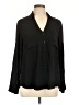 Express 100% Polyester Black Long Sleeve Blouse Size L - photo 1