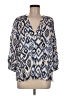 Zara Blue 3/4 Sleeve Blouse Size M - photo 1