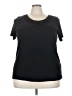 Avenue 100% Cotton Black Short Sleeve Top Size 26 - 28 Plus - photo 1