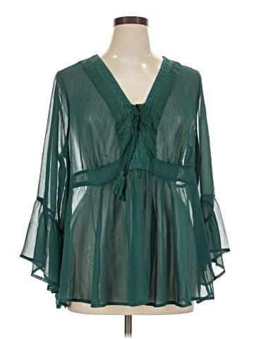 Torrid 3/4 Sleeve Blouse (view 1)
