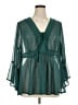 Torrid Teal 3/4 Sleeve Blouse Size 1X Plus (1) - photo 1