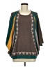 XXI Color Block Brown Poncho Size M - photo 1