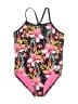 Hurley Floral Black One Piece Swimsuit Size 5 - 6 - photo 1