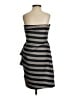 BCBGMAXAZRIA 100% Polyester Stripes Gray Cocktail Dress Size 2 - photo 2