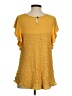 Matilda Jane 100% Polyester Yellow Short Sleeve Top Size XS - photo 2