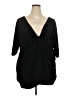Torrid 100% Rayon Black 3/4 Sleeve Top Size 5X Plus (5) - photo 1