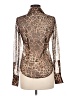 Olivaceous Animal Print Brown Long Sleeve Blouse Size M - photo 2