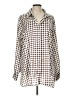 Marina Rinaldi Houndstooth Brown 3/4 Sleeve Blouse Size 12 (estimated) - photo 1