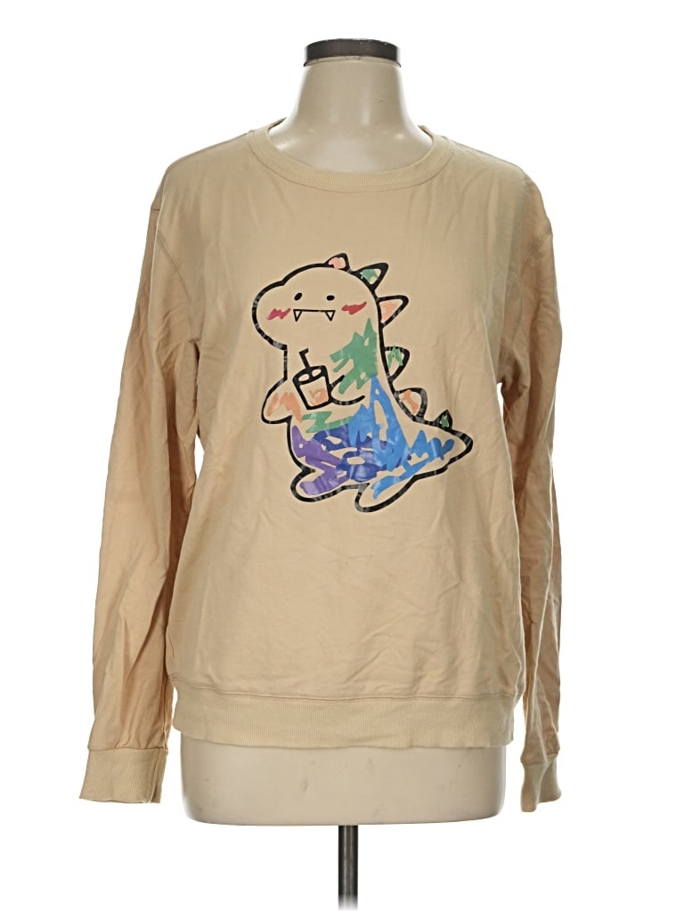 Pre-owned Unbranded Long Sleeve T-shirt In Tan