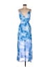 Xtraordinary 100% Polyester Tie-dye Blue Cocktail Dress Size S - photo 1