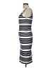 American Apparel Stripes Gray Casual Dress Size L - photo 5