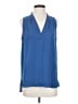 Vince Camuto 100% Polyester Blue Sleeveless Blouse Size S - photo 1