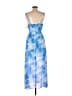 Xtraordinary 100% Polyester Tie-dye Blue Cocktail Dress Size S - photo 2