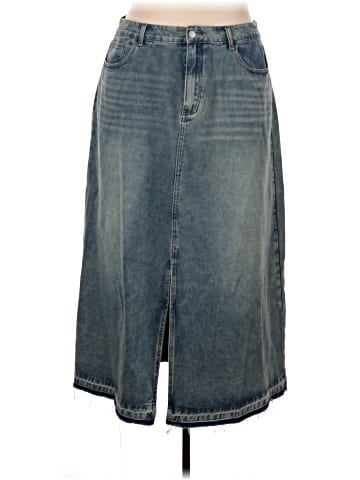 Cider Denim Skirt (view 1)
