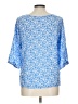 Blue Ginger Floral Blue 3/4 Sleeve Blouse Size L - photo 2