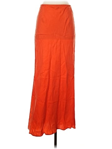Madewell Tie-Waist Maxi Slip Skirt in Cupro Blend (view 2)