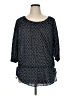 Faded Glory 100% Polyester Black 3/4 Sleeve Blouse Size XL - photo 1