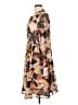 Torrid 100% Polyester Print Brown Casual Dress Size Lg Plus (0) - photo 5