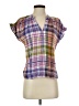 Pilcro Purple Short Sleeve Blouse Size S - photo 1
