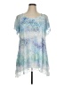 Cal Style Blue Short Sleeve Blouse Size XL - photo 1