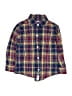 Janie and Jack 100% Cotton Plaid Blue Long Sleeve Button-Down Shirt Size 18-24 mo - photo 1