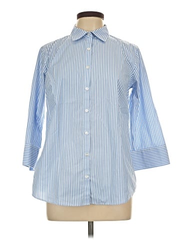 Lands' End 3/4 Sleeve Button-Down Shirt (view 1)