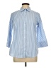 Lands' End Stripes Blue 3/4 Sleeve Button-Down Shirt Size 10 - photo 1