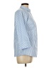 Lands' End Stripes Blue 3/4 Sleeve Button-Down Shirt Size 10 - photo 4