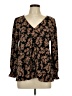 Lands' End Brown Long Sleeve Blouse Size M - photo 1