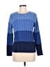 Karen Scott 100% Cotton Color Block Blue Pullover Sweater Size M - photo 1