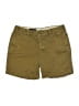 J.Crew Solid Brown Khaki Shorts Size 6 - photo 1