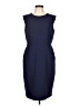 Anne Klein 100% Polyester Solid Blue Cocktail Dress Size 12 - photo 1