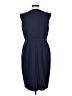 Anne Klein 100% Polyester Solid Blue Cocktail Dress Size 12 - photo 2