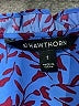41Hawthorn 100% Polyester Animal Print Blue Short Sleeve Blouse Size S - photo 7