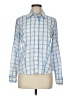 Willi Smith 100% Cotton Checkered-gingham Blue Long Sleeve Button-Down Shirt Size 8 - photo 1