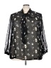 Soprano 100% Polyester Polka Dots Black 3/4 Sleeve Blouse Size 3X - photo 1