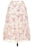 Zunie 100% Polyester Floral Ivory Casual Skirt Size 10 - photo 1