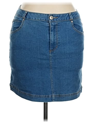 Copper Key Denim Skirt (view 1)